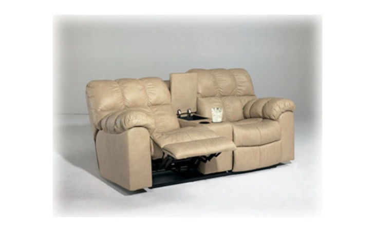 9650094 Leather DOUBLE REC LOVESEAT W CONSOLE