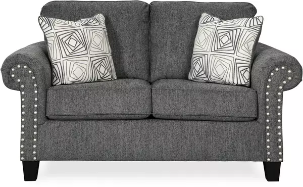 agleno charcoal loveseat by ashley