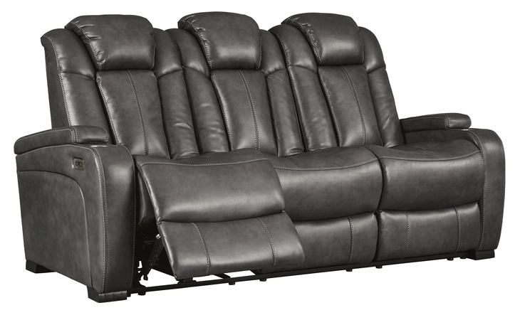PWR REC SOFA WITH ADJ HEADREST ASHLEY Turbulance Quarry 8500115