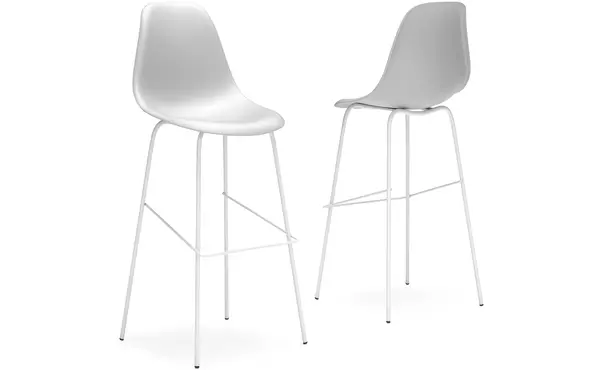 forestead black/white tall barstool (2/cn) by ashley