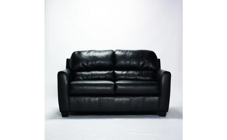 9420035 Leather LOVESEAT-STATIONARY LEATHER-DURABLEND - ONYX