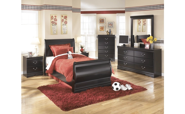 TWIN SLEIGH RAILS ASHLEY Huey Vineyard Black B128-82
