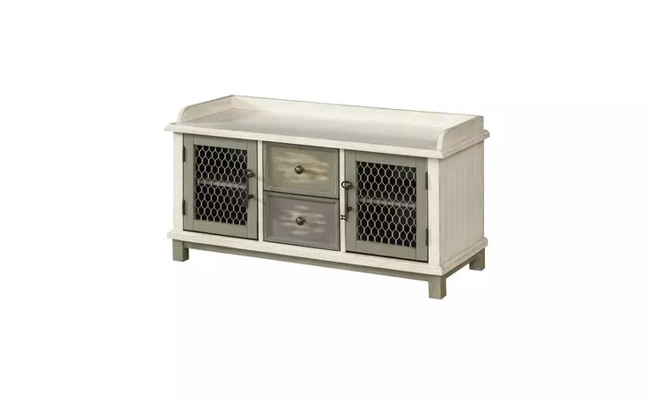 30504  TWO DOOR TWO DRAWER BENCH