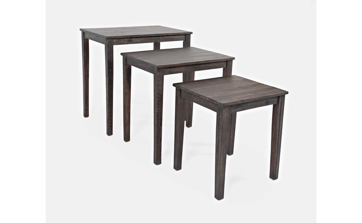 1730-93 HANDCRAFTED BY ARTISANS FROM AROUND THE WORLD CLARK SOLID WOOD NESTING TABLES - BURNISHED CHESTNUT