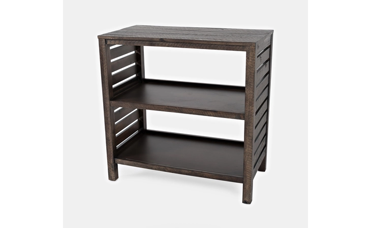 DARK RUSTIC PRAIRIE FINISH CLARK SLATTED BOOKCASE - BURNISHED CHESTNUT DARK RUSTIC PRAIRIE FINISH JOFRAN  1730-94