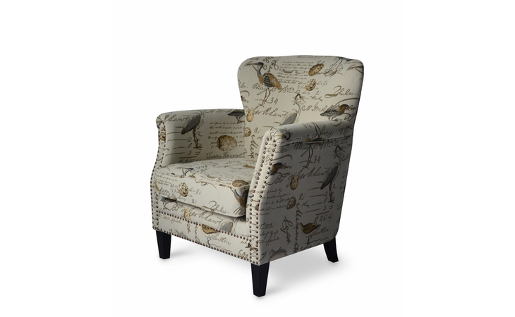 PHOEBE-CH-CREAM PHOEBE CHAIR ACCENT CHAIR W/BIRDSONG UPH PHOEBE CHAIR