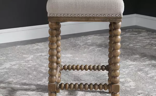 pryce counter stool, walnut by uttermost