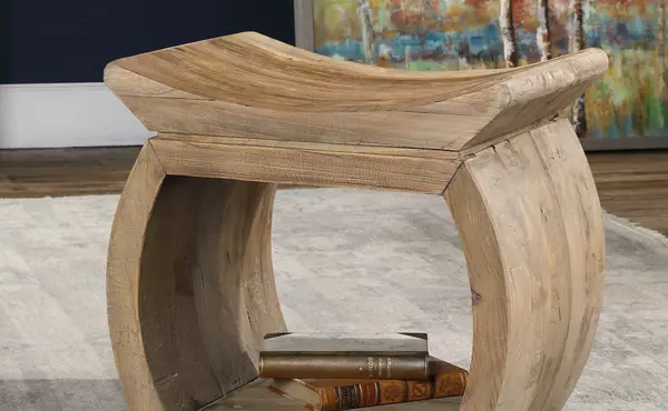 connor small bench, natural by uttermost