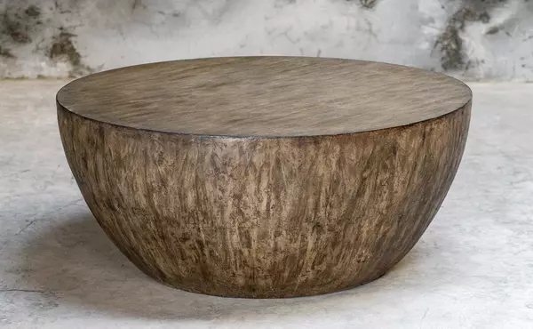 lark coffee table, walnut by uttermost