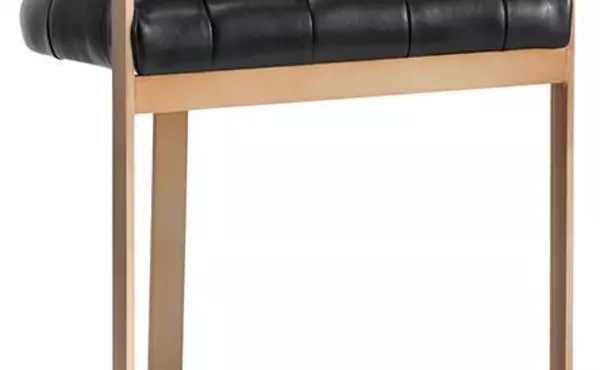 beaumont  beaumont counter stool - antique brass - cantina black by sunpan