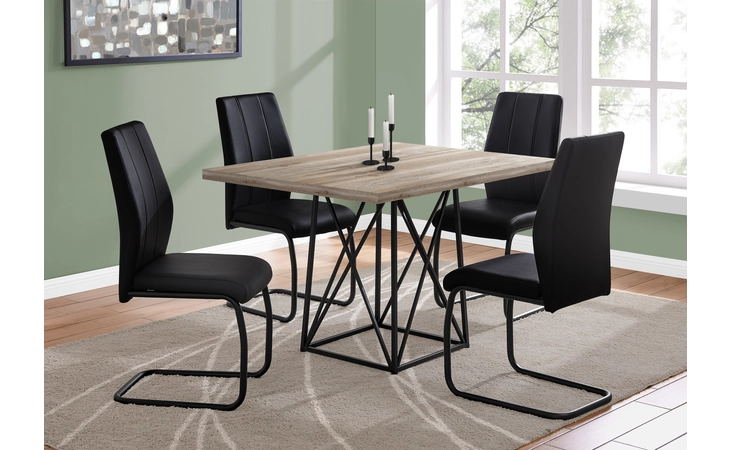 I1109  DINING TABLE - 36 X 48  - TAUPE RECLAIMED WOOD-LOOK-BLACK