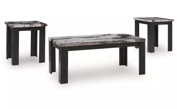 jazmore dark brown occasional table set (3/cn) by ashley