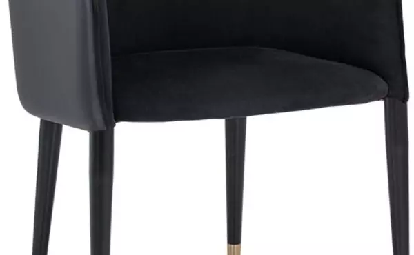 asher  asher dining armchair - abbington black napa black by sunpan