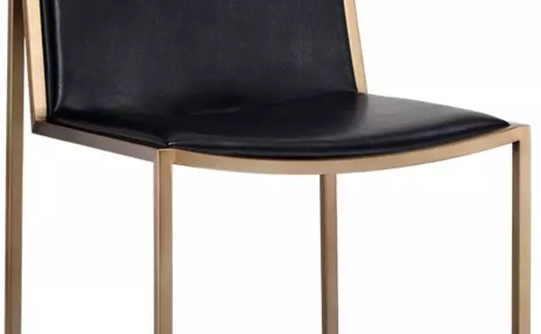 blair  blair dining chair - antique brass - cantina black by sunpan