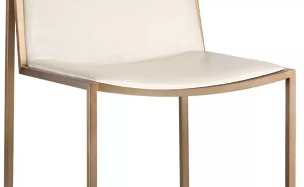 blair  blair dining chair - antique brass - castillo cream by sunpan