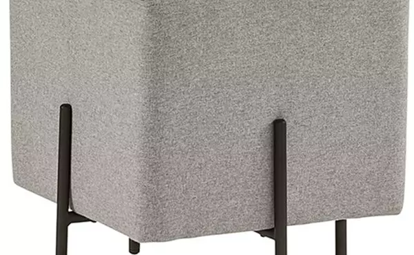 heston  heston ottoman - black - dorset platinum by sunpan