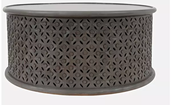 1730 global archive  decker coffee table- antique grey decker coffee table by jofran