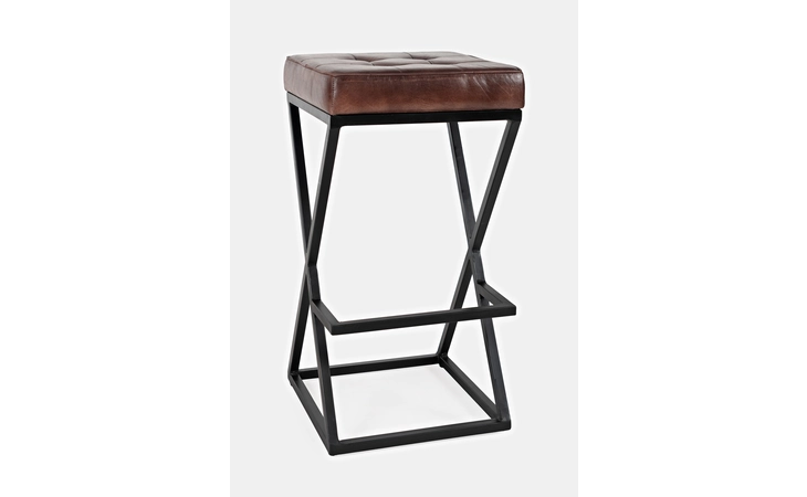1730-192DS GLOBAL ARCHIVE COLLECTION BROOKS STOOL - DARK SIENNA GLOBAL ARCHIVE COLLECTION