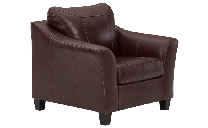 9240620 Leather CHAIR FORTNEY MAHOGANY