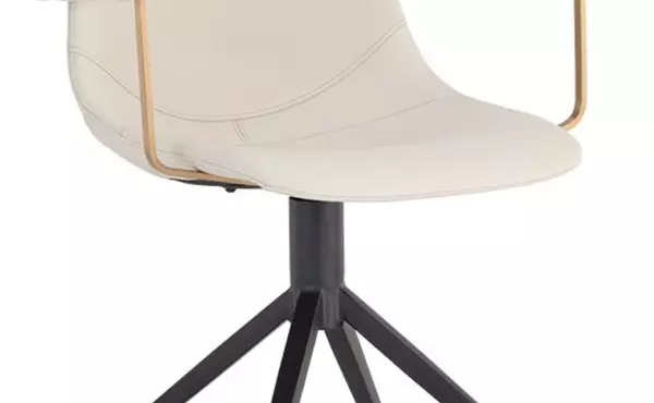 cassius swivel dining armchair - dillon cream by sunpan