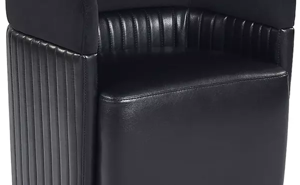 genval wheeled lounge chair - abbington black cantina black by sunpan