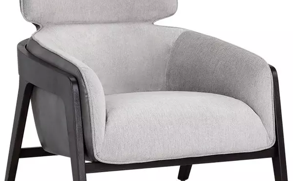 maximus lounge chair - polo club stone overcast grey by sunpan