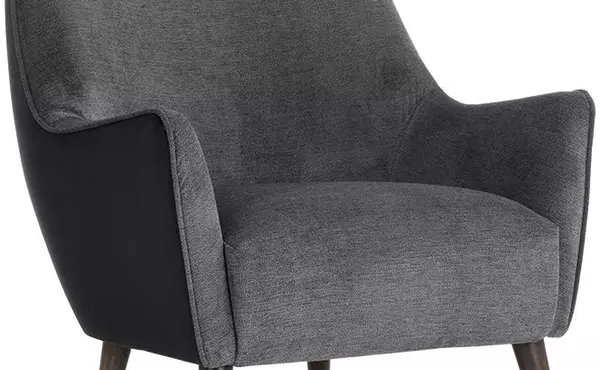 sorrel lounge chair - polo club kohl grey abbington black by sunpan