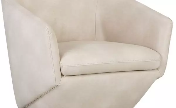 treviso swivel lounge chair - bravo cream by sunpan