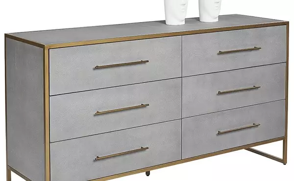venice dresser - grey shagreen by sunpan
