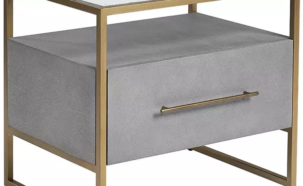 venice nightstand - grey shagreen by sunpan