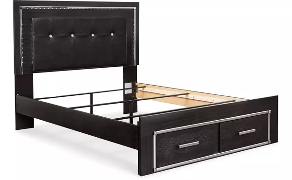 kaydell black queen/king platform rails by ashley