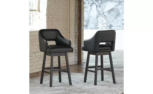 tallenger multi tall uph swivel barstool(2/cn) by ashley