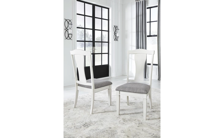 D763-01 Nashbryn - Two-tone DINING UPH SIDE CHAIR (2/CN)