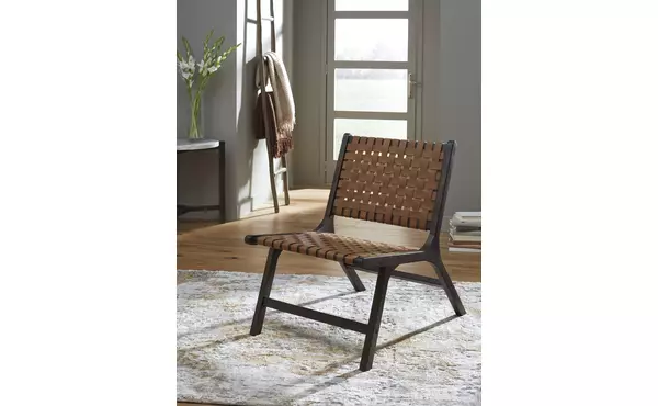 fayme camel accent chair by ashley