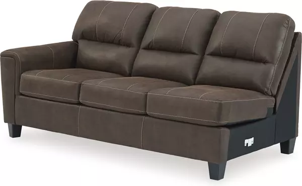 navi chestnut laf sofa by ashley