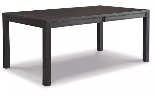 jeanette black rectangular dining room table by ashley