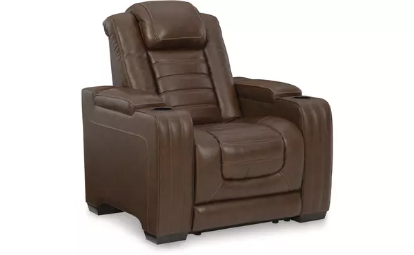 backtrack chocolate pwr recliner/adj headrest by ashley