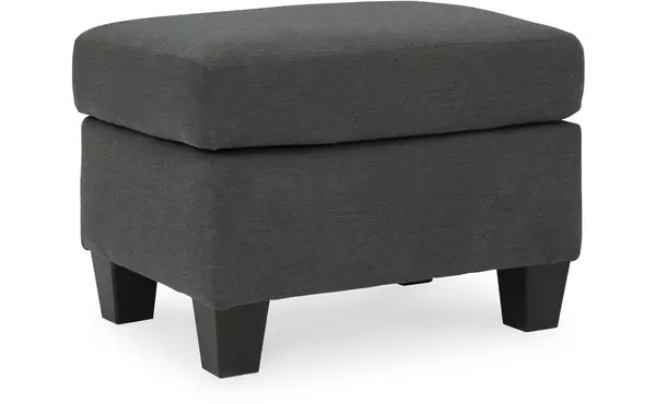 bayonne charcoal ottoman by ashley