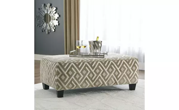 dovemont putty oversized accent ottoman by ashley