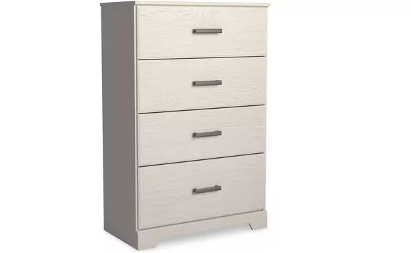 stelsie white four drawer chest by ashley