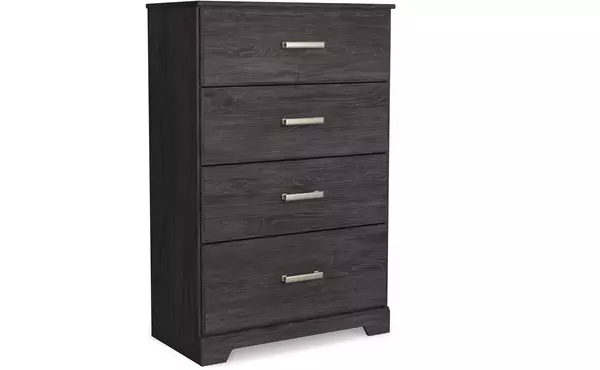 belachime charcoal four drawer chest by ashley