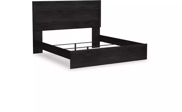 belachime charcoal king panel headboard/footboard by ashley