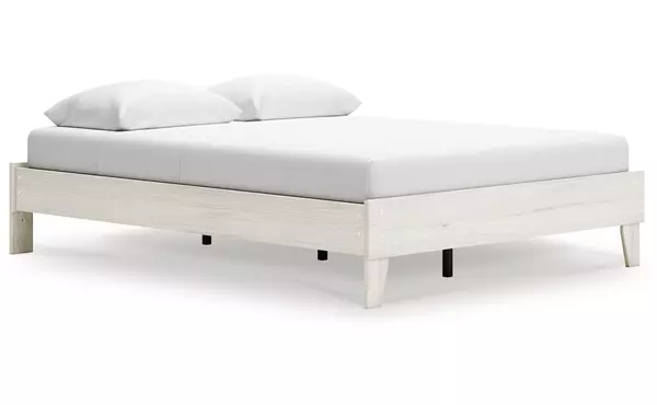 socalle light natural queen platform bed by ashley