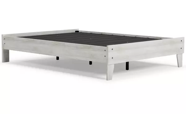 shawburn white/brown full platform bed by ashley