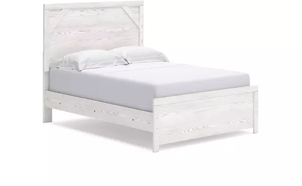 full panel headboard/footboard ashley gerridan white/gray B1190-55