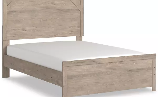 full panel headboard/footboard ashley senniberg light brown/white B1191-55