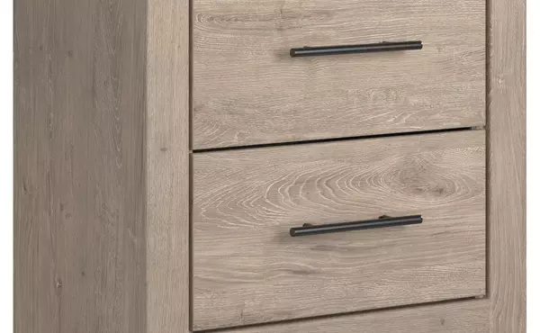 two drawer night stand ashley senniberg light brown/white B1191-92