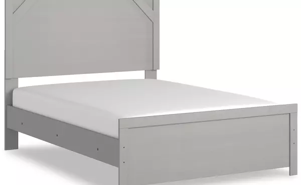 full panel headboard/footboard ashley cottonburg light gray/white B1192-55