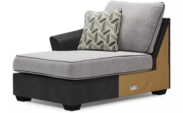 bilgray pewter laf corner chaise by ashley