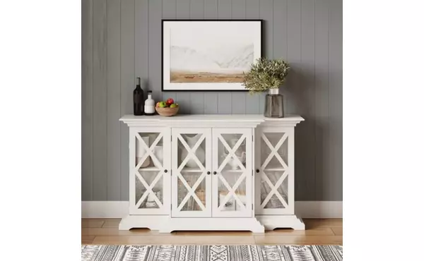 carrington  four door 60" breakfront cabinet carrington collection by jofran